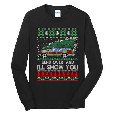 Bend Over and I'll Show You Christmas Couple Matching  Tall Long Sleeve T-Shirt