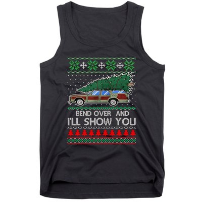 Bend Over and I'll Show You Christmas Couple Matching  Tank Top