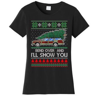 Bend Over and I'll Show You Christmas Couple Matching  Women's T-Shirt