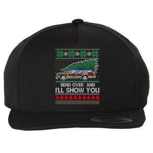 Bend Over and I'll Show You Christmas Couple Matching  Wool Snapback Cap