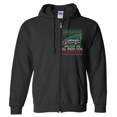 Bend Over and I'll Show You Christmas Couple Matching  Full Zip Hoodie