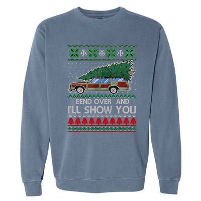 Bend Over and I'll Show You Christmas Couple Matching  Garment-Dyed Sweatshirt