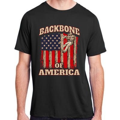 Backbone Of America Arborist Tree Surgeon Lumberjack Logger Adult ChromaSoft Performance T-Shirt