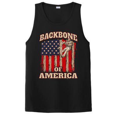 Backbone Of America Arborist Tree Surgeon Lumberjack Logger PosiCharge Competitor Tank