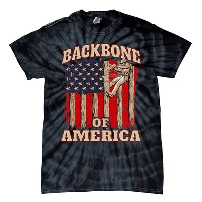 Backbone Of America Arborist Tree Surgeon Lumberjack Logger Tie-Dye T-Shirt