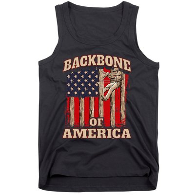 Backbone Of America Arborist Tree Surgeon Lumberjack Logger Tank Top