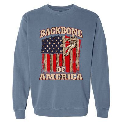 Backbone Of America Arborist Tree Surgeon Lumberjack Logger Garment-Dyed Sweatshirt