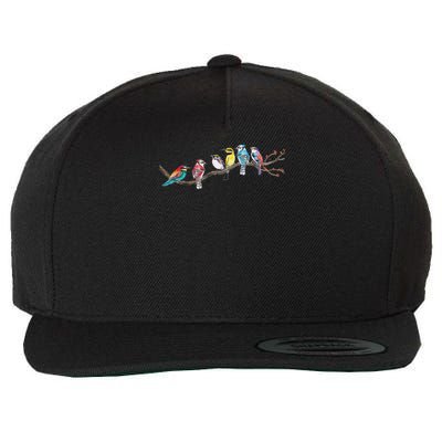 Birds On A Branch Birding Bird Watching Bird Watcher Wool Snapback Cap