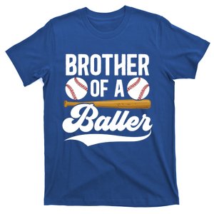 Brother Of A Baller Baseball Brother Of A Baseball Player Gift T-Shirt