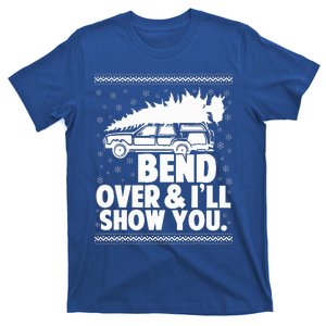 Bend Over And Ill Show You Funny Merry Christmas Tree  T-Shirt