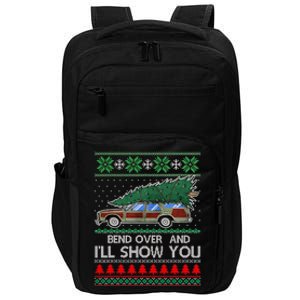 Bend Over and I'll Show You Christmas Couple Matching Family Impact Tech Backpack