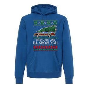 Bend Over and I'll Show You Christmas Couple Matching Family Premium Hoodie