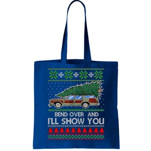 Bend Over and I'll Show You Christmas Couple Matching Family Tote Bag