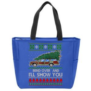 Bend Over and I'll Show You Christmas Couple Matching Family Zip Tote Bag