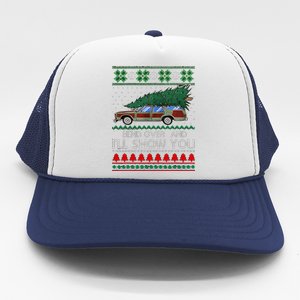 Bend Over and I'll Show You Christmas Couple Matching Family Trucker Hat