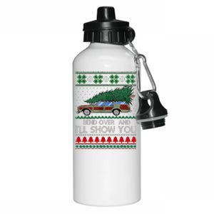 Bend Over and I'll Show You Christmas Couple Matching Family Aluminum Water Bottle