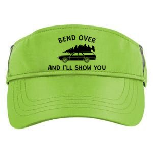 Bend Over And ILl Show You Christmas Couple Matching Family Adult Drive Performance Visor