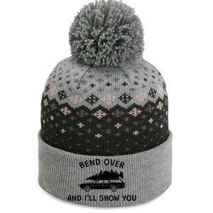 Bend Over And ILl Show You Christmas Couple Matching Family The Baniff Cuffed Pom Beanie