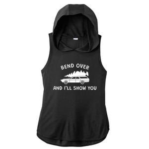 Bend Over And ILl Show You Christmas Couple Matching Family Ladies PosiCharge Tri-Blend Wicking Draft Hoodie Tank