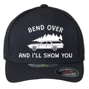 Bend Over And ILl Show You Christmas Couple Matching Family Flexfit Unipanel Trucker Cap