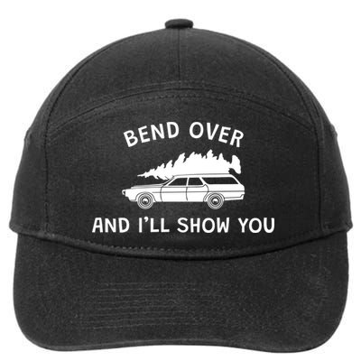 Bend Over And ILl Show You Christmas Couple Matching Family 7-Panel Snapback Hat