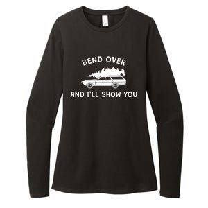 Bend Over And ILl Show You Christmas Couple Matching Family Womens CVC Long Sleeve Shirt