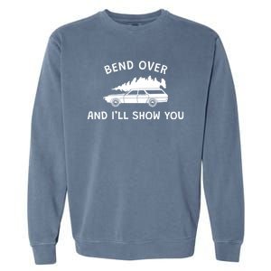 Bend Over And ILl Show You Christmas Couple Matching Family Garment-Dyed Sweatshirt