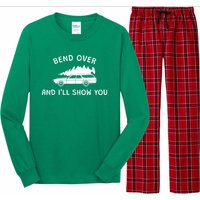 Bend Over And ILl Show You Christmas Couple Matching Family Long Sleeve Pajama Set