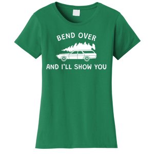 Bend Over And ILl Show You Christmas Couple Matching Family Women's T-Shirt