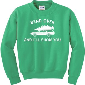 Bend Over And ILl Show You Christmas Couple Matching Family Kids Sweatshirt