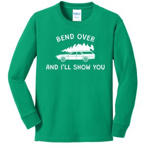 Bend Over And ILl Show You Christmas Couple Matching Family Kids Long Sleeve Shirt