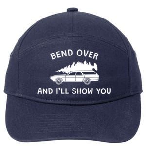 Bend Over And ILl Show You Christmas Couple Matching Family 7-Panel Snapback Hat