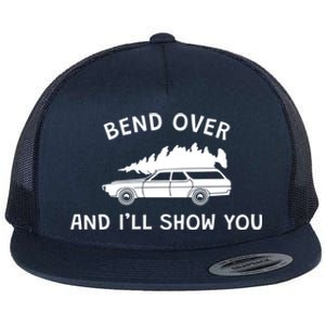 Bend Over And ILl Show You Christmas Couple Matching Family Flat Bill Trucker Hat