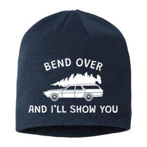 Bend Over And ILl Show You Christmas Couple Matching Family Sustainable Beanie