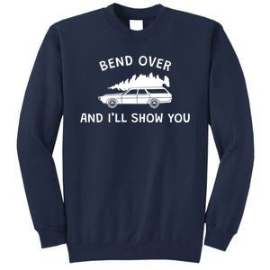 Bend Over And ILl Show You Christmas Couple Matching Family Tall Sweatshirt