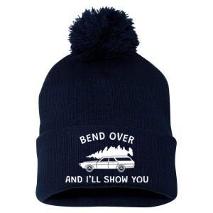 Bend Over And ILl Show You Christmas Couple Matching Family Pom Pom 12in Knit Beanie