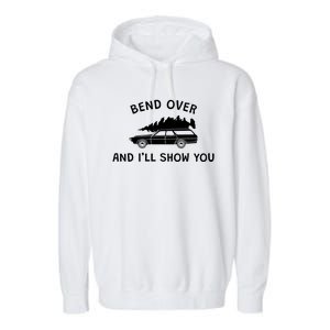 Bend Over And ILl Show You Christmas Couple Matching Family Garment-Dyed Fleece Hoodie