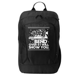 Bend Over And ILl Show You Christmas Couple Matching Family City Backpack