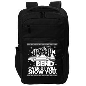 Bend Over And ILl Show You Christmas Couple Matching Family Impact Tech Backpack