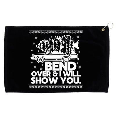 Bend Over And ILl Show You Christmas Couple Matching Family Grommeted Golf Towel