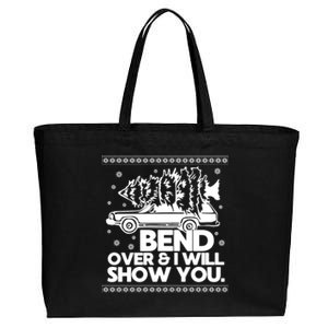 Bend Over And ILl Show You Christmas Couple Matching Family Cotton Canvas Jumbo Tote