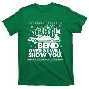 Bend Over And ILl Show You Christmas Couple Matching Family T-Shirt