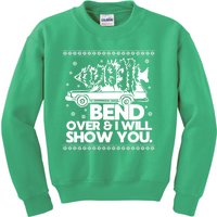 Bend Over And ILl Show You Christmas Couple Matching Family Kids Sweatshirt