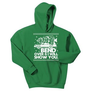 Bend Over And ILl Show You Christmas Couple Matching Family Kids Hoodie