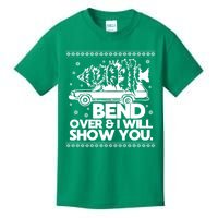 Bend Over And ILl Show You Christmas Couple Matching Family Kids T-Shirt