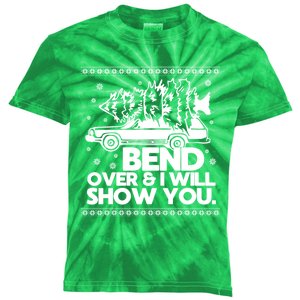 Bend Over And ILl Show You Christmas Couple Matching Family Kids Tie-Dye T-Shirt