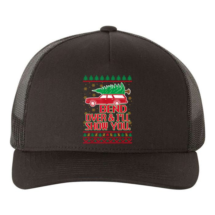 Bend Over And ILl Show You Christmas Couple Matching Family Yupoong Adult 5-Panel Trucker Hat