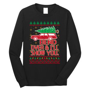 Bend Over And ILl Show You Christmas Couple Matching Family Long Sleeve Shirt