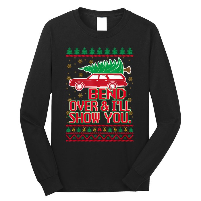 Bend Over And ILl Show You Christmas Couple Matching Family Long Sleeve Shirt