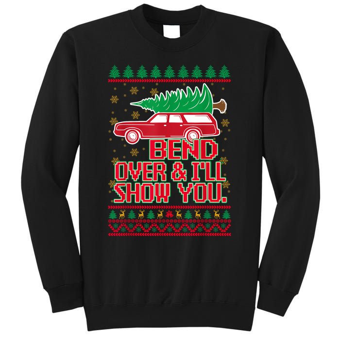 Bend Over And ILl Show You Christmas Couple Matching Family Sweatshirt